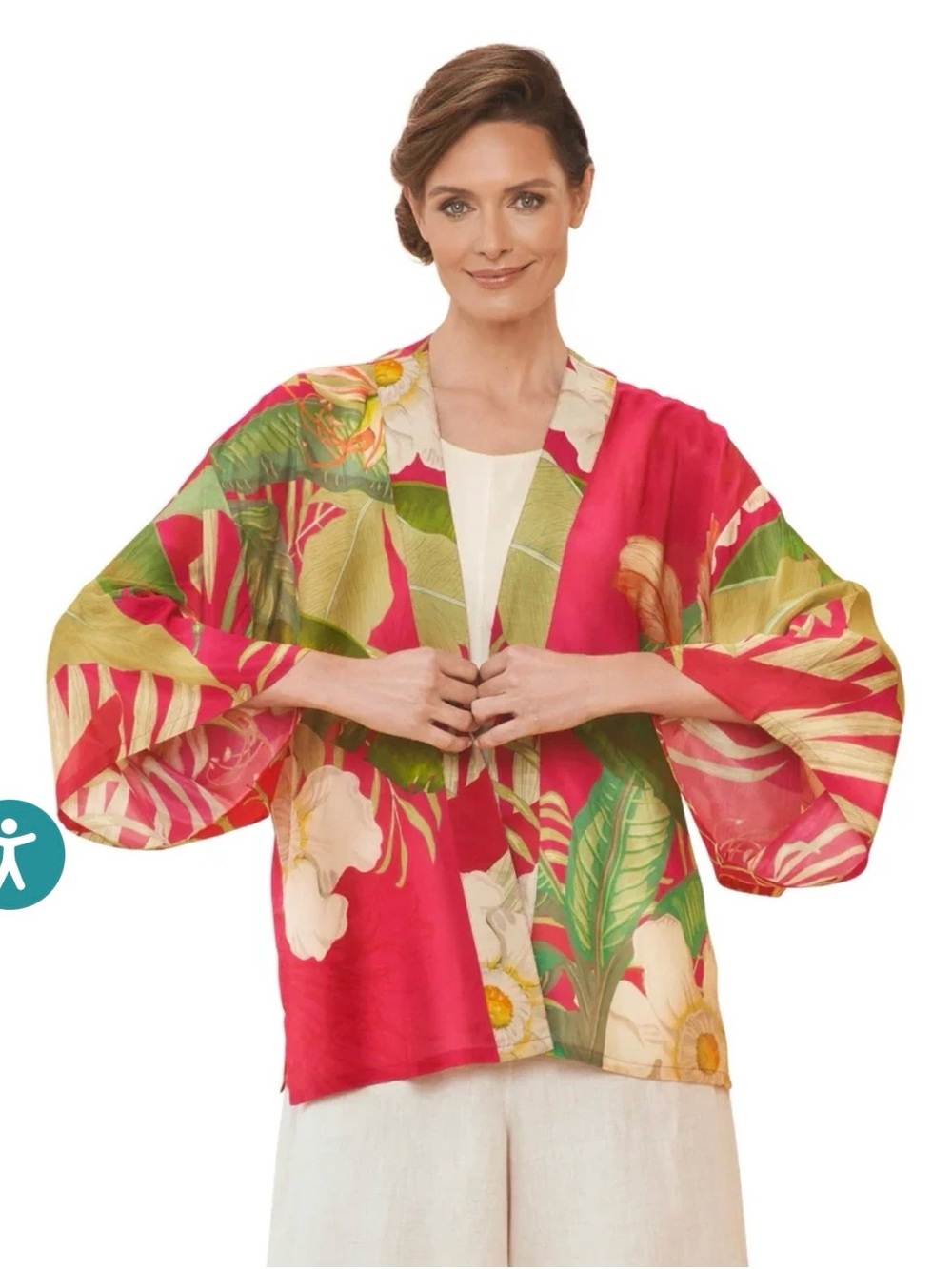Powder Tropical Kimono Hawaiian One Size